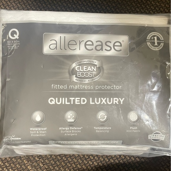 Quilted Luxury Fitted Mattress waterproof Protector - white size queen - Picture 6 of 6